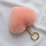 Real Rex Rabbit Fur Ball PomPom Soft Keychain Bag Charm