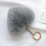 Real Rex Rabbit Fur Ball PomPom Soft Keychain Bag Charm