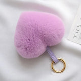 Real Rex Rabbit Fur Ball PomPom Soft Keychain Bag Charm