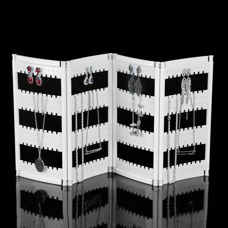 Foldable Jewelry Organizer Holder Earrings Storage Display Stand