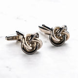 French Metal Knots Cufflinks for Party Suit Shirt Mens Jewelry