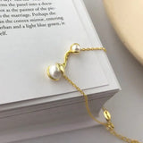 Freshwater Pearl Bracelet Women 18k Plated Jewelry Sterling Silver 925