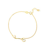 Freshwater Pearl Bracelet Women 18k Plated Jewelry Sterling Silver 925