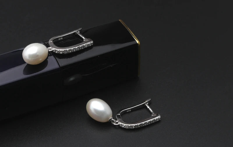 Freshwater Pearl earrings for Women natural pearl jewelry wedding party love