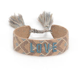 Friendship Couple Embroidered Tassel Bracelet Hand-woven Charm Lucky Jewelry