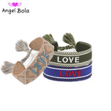 Friendship Couple Embroidered Tassel Bracelet Hand-woven Charm Lucky Jewelry