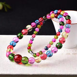 Tourmaline Rainbow Crystal Necklace
