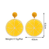 Tangerine Strawberry Acrylic Dangle Earrings