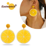 Tangerine Strawberry Acrylic Dangle Earrings