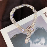 Rhinestone Choker Necklace for Women Statement Jewelry Party Gift