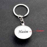 Funny Football Keychain Engraving Letter Personalized Keyring