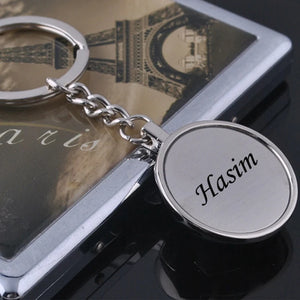 Funny Football Keychain Engraving Letter Personalized Keyring
