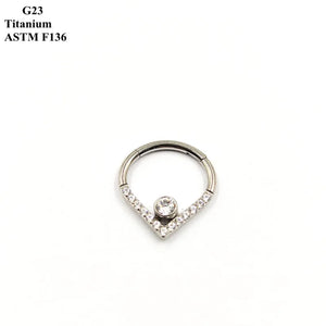G23 Titanium Heart Nose Ring Body Piercing Jewelry