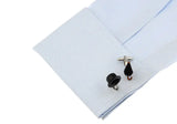 Chaplin Cap & Umbrella Cuff Links - Brass Material