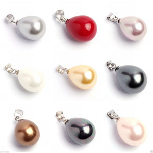 12x16mm South Sea Shell Pearl Drop Pendant