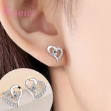 925 Silver Heart Jewelry Set For Girls Engagement Party