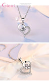 925 Silver Heart Jewelry Set For Girls Engagement Party