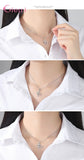 925 Silver Heart Jewelry Set For Girls Engagement Party