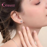 925 Silver Heart Jewelry Set For Girls Engagement Party