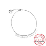 925 Silver Tassel Chain Anklets For Women
