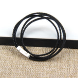 Men's Stainless Steel Leather Bracelets Multilayer Braided Rope Jewelry