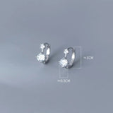 18K Plated CZ Zircon Clip Earrings for Women