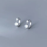 18K Plated CZ Zircon Clip Earrings for Women