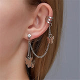 Geometric Butterfly Clip Earring For Teens Women Ear Cuffs Jewelry
