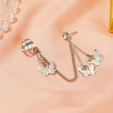 Geometric Butterfly Clip Earring For Teens Women Ear Cuffs Jewelry
