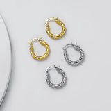 Geometric Circle Pearl Hoop Earrings & Silver Drop Earrings Gift