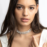 Geometric Crystal Choker Necklaces Water Drop Clavicle Chain Statements Jewelry