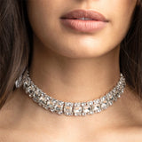Geometric Crystal Choker Necklaces Water Drop Clavicle Chain Statements Jewelry