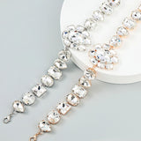 Geometric Glass Drill Necklace Female Pendant Temperament Dinner Party Jewelry