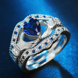 Geometric Heart Crystal Rings - Wedding Party Jewelry