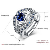 Geometric Heart Crystal Rings - Wedding Party Jewelry