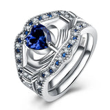 Geometric Heart Crystal Rings - Wedding Party Jewelry