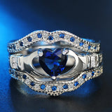 Geometric Heart Crystal Rings - Wedding Party Jewelry