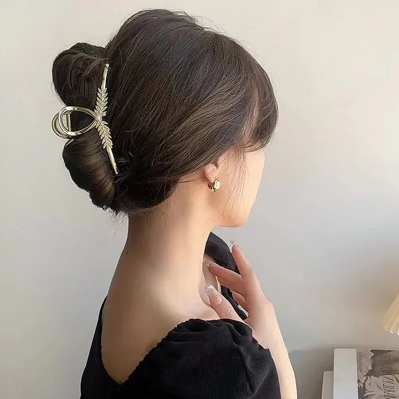 Geometric Metal Hair Claw Clips for Women Vintage Hairclip