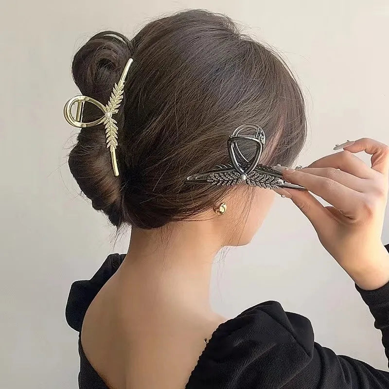 Geometric Metal Hair Claw Clips for Women Vintage Hairclip