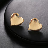 Geometric Punk Heart Shape Clip Earrings for Women