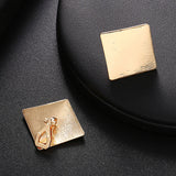 Geometric Punk Heart Shape Clip Earrings for Women
