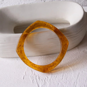 Geometric Resin Bracelet Morandi Acrylic Square Bangle Bracelet