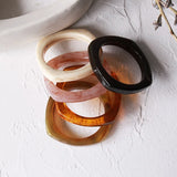 Geometric Resin Bracelet Morandi Acrylic Square Bangle Bracelet