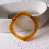 Geometric Resin Bracelet Morandi Acrylic Square Bangle Bracelet