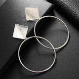 Geometric Round Clip Earrings for Women Party Minimalist Jewelry
