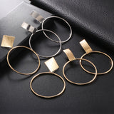 Geometric Round Clip Earrings for Women Party Minimalist Jewelry