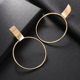 Geometric Round Clip Earrings for Women Party Minimalist Jewelry