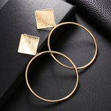 Geometric Round Clip Earrings for Women Party Minimalist Jewelry