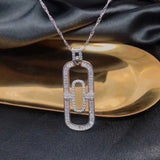 Geometry Wedding Pendant Necklace Hollow Jewelry For Women
