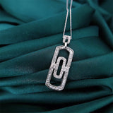 Geometry Wedding Pendant Necklace Hollow Jewelry For Women